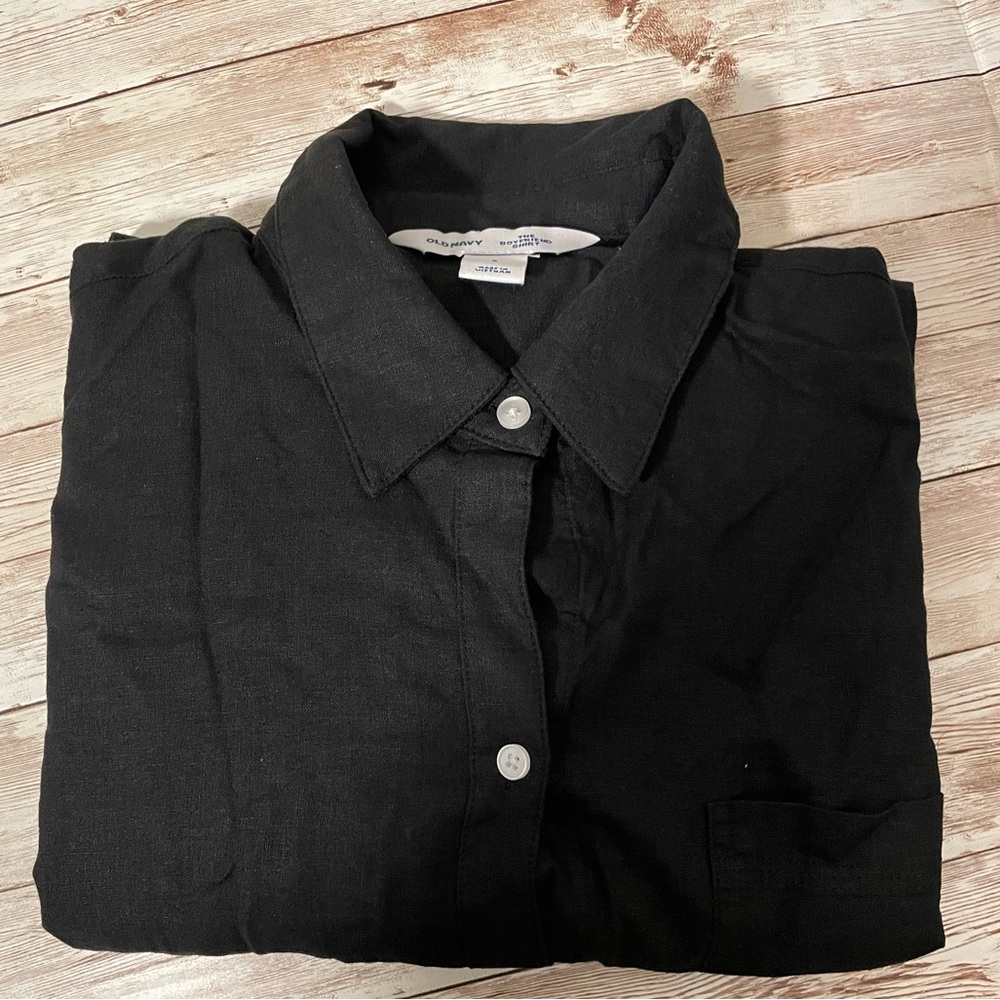 Old Navy Women's Black Button Down Shirt - Picture 8 of 16